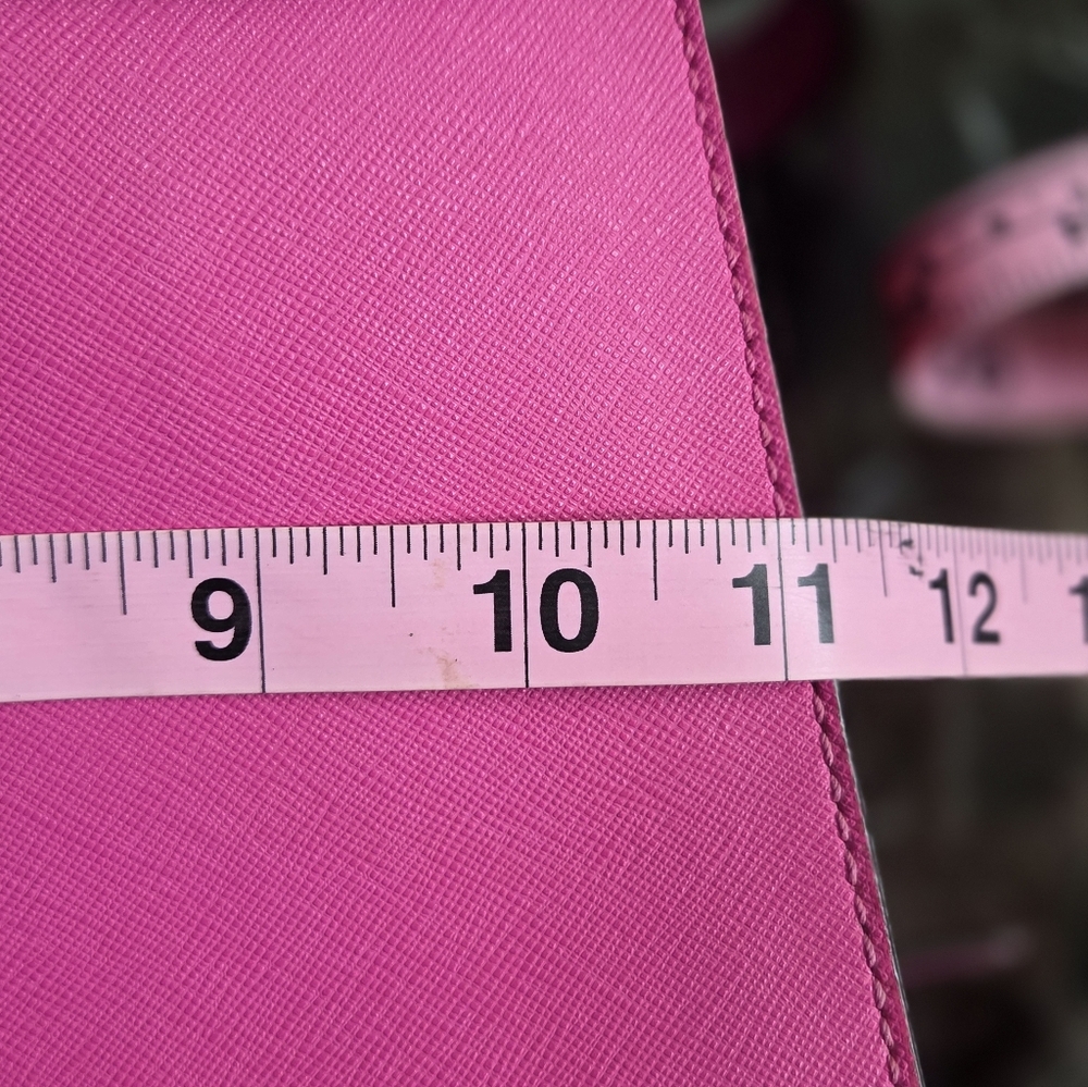 Kate Spade Fuchsia Leather Tote Bag with Dual Top Handles - Picture 15 of 16